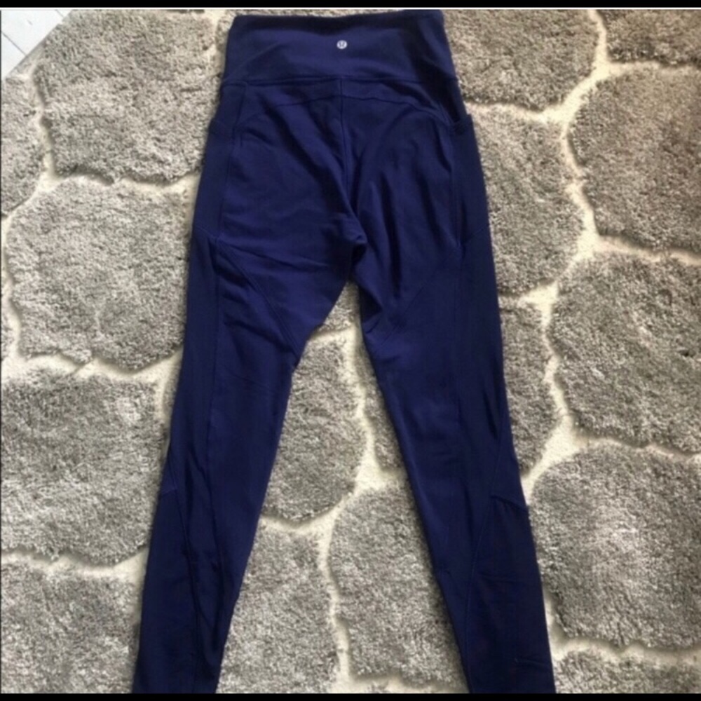Lululemon dark navy blue high waist/full length